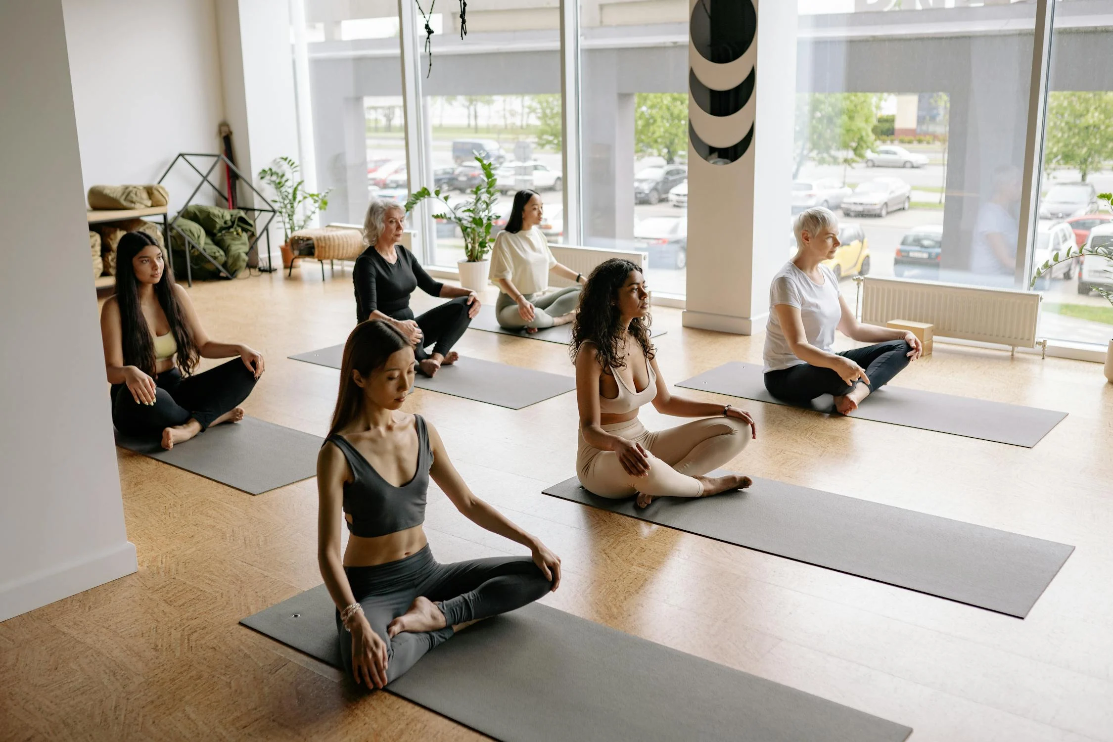 People doing yoga in Livermore CA.